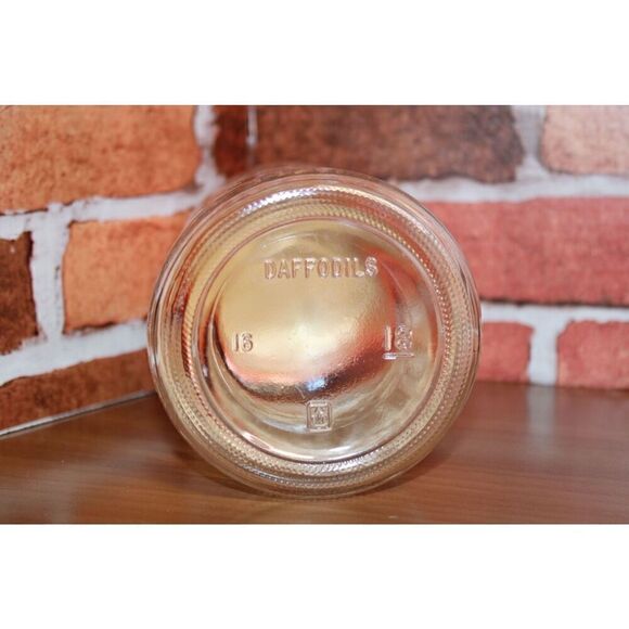 Vintage Anchor Hocking Daffodil Glass Jar Canister Lid Juice Jar - Picture 3 of 6